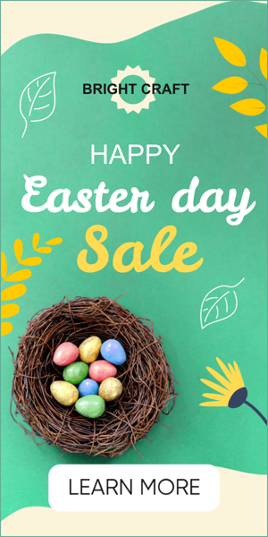Banner ad template — Happy Easter Day — Sale