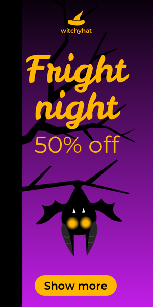 Шаблон рекламного банера — Fright Night — 50% Off