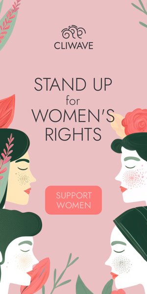 Szablon reklamy banerowej — Stand Up For Women's Rights — Women's Day