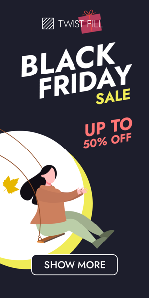 Шаблон рекламного банера — Black Friday Sale — Up To 50% Off