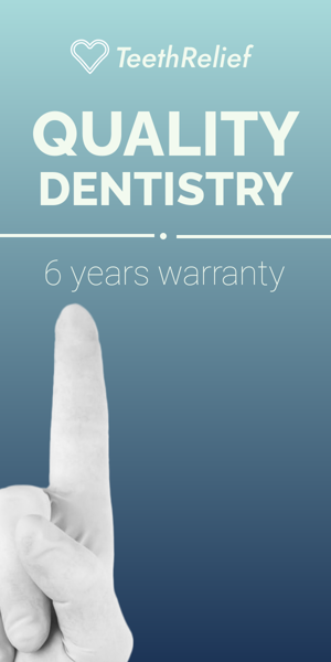 Шаблон рекламного банера — Quality Dentistry — 6 Years Warranty