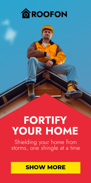 Banner ad template — Fortify Your Home — Shielding Your Home From Storms, One Shingle At A Time