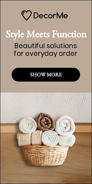 Szablon reklamy banerowej — Stil trifft Funktion — Schöne Lösungen für alltägliche Ordnung