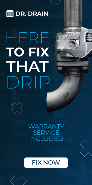 Szablon reklamy banerowej — Here To Fix That Drip — Warranty Service Included