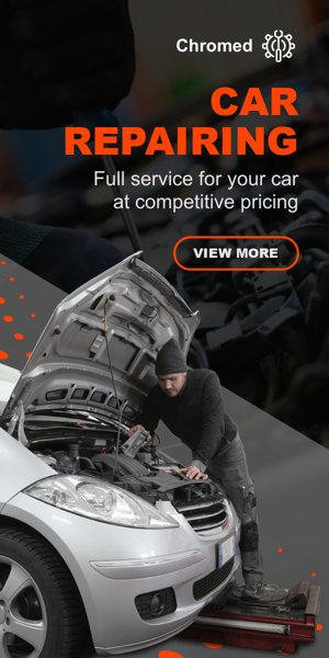 Banner ad template — Car Repairing — Full Service For Your Car At Competitive Pricing