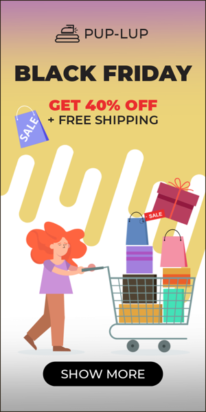 Banner ad template — Black Friday — Get 40% Off + Free Shipping