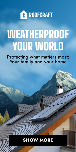Banner ad template — Weatherproof Your World — Protecting What Matters Most; Your Family And Your Home