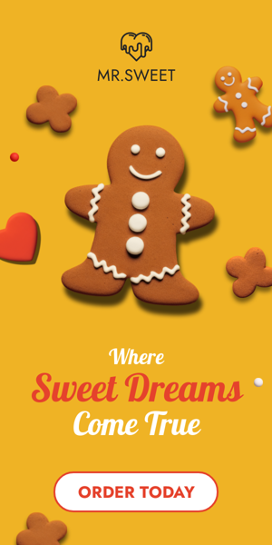 Banner ad template — Where Sweet Dreams Come True — Christmas