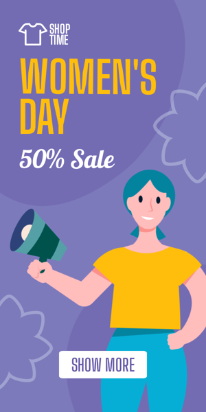 Banner ad template — International Women's Day — 8 March