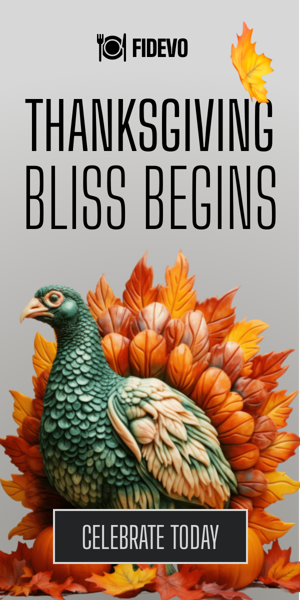 Шаблон рекламного банера — Thanksgiving Bliss Begins — Thanksgiving Day