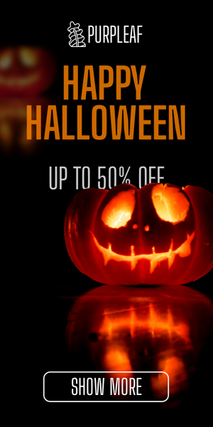 Banner ad template — Happy Halloween — Up To 50% Off