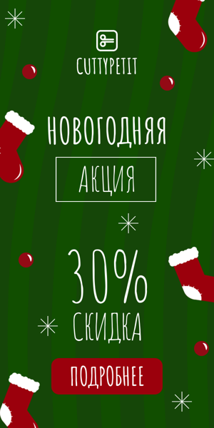 Шаблон рекламного баннера — Новогодняя акция — 30% скидка
