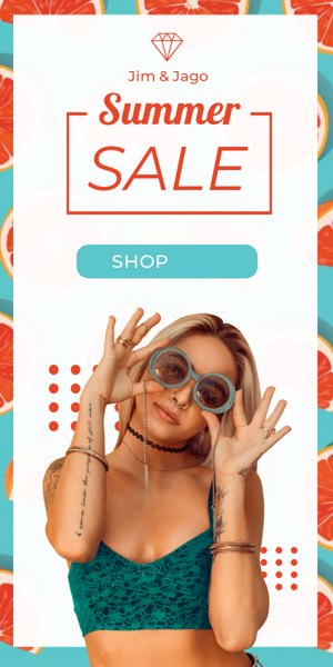 Szablon reklamy banerowej — Summer Sale — Womens Fashion Clothes