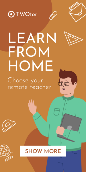 Шаблон рекламного банера — Learn From Home — Choose Your Remote Teacher