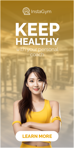 배너 광고 템플릿— 건강을 지키세요 — 당신의 개인 코치와 함께