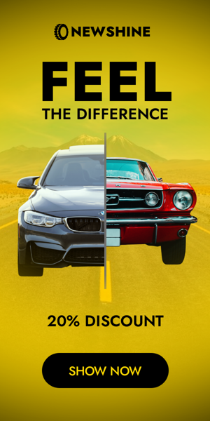 Banner ad template — Feel The Difference — 20% Discount