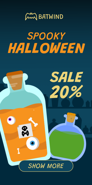 Banner ad template — Spooky Halloween — 20% Sale