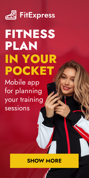 Banner ad template — Fitness Plan In Your Pocket — Mobile App For Planning Your Training Sessions