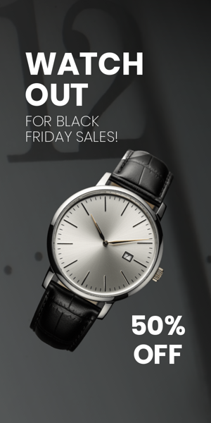 Шаблон рекламного банера — Watch Out — For Black Friday Sales!