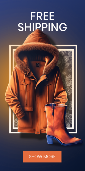 Banner ad template — Winter Collection Free Shipping — E-Commerce
