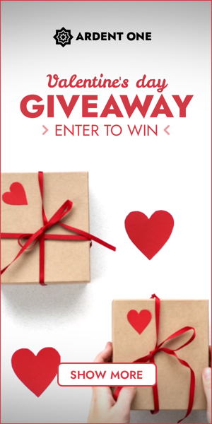Szablon reklamy banerowej — Valentine's Day Giveaway — Enter To Win