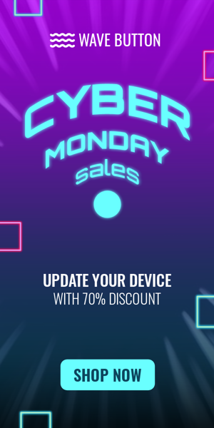 Banner ad template — Cyber Monday Sales — Update Your Device With 70% Discount
