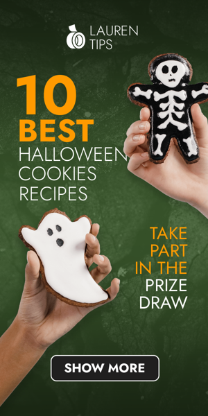 Banner ad template — 10 Best Halloween Cookies Recipes — Take Part In The Prize Draw