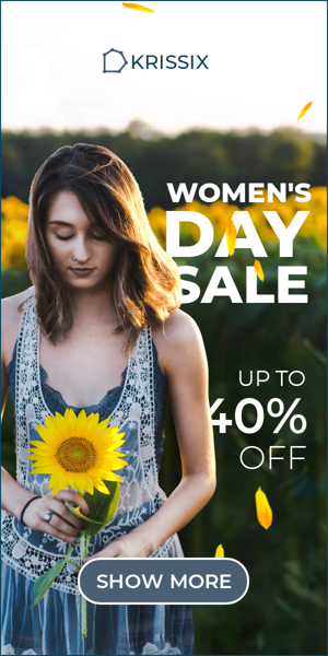 Banner ad template — Women's Day Sale — Up To 40% Off