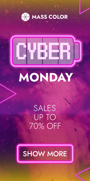 Szablon reklamy banerowej — Cyber Monday — Sales Up To 70% Off