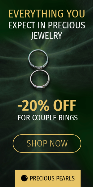 Banner ad template — Everything You Expect In Precious Jewelry — 20% Off For Couple Rings