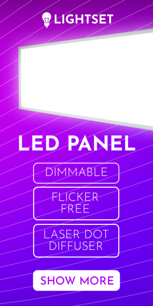 Banner ad template — Led Panel — Dimmable Flicker Free Laser Dot Diffuser