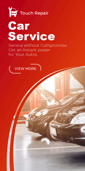 Szablon reklamy banerowej — Auto-Service — Service ohne Kompromisse. Sofortige Power für Ihre Autos erhalten
