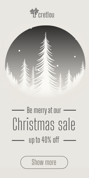 Banner ad template — Be Merry At Our Christmas Sale — Up To 40% Off