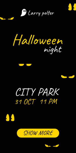 Banner ad template — Halloween Night — City Park 31 Oct 11 Pm