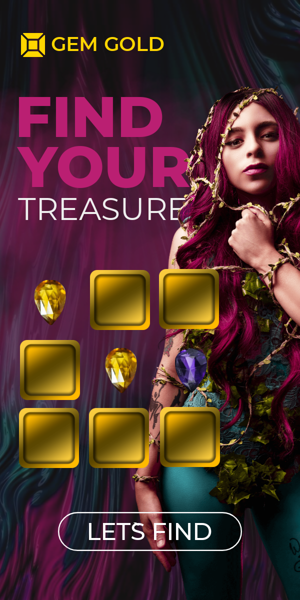 Banner ad template — Find Your Treasure — Gambling