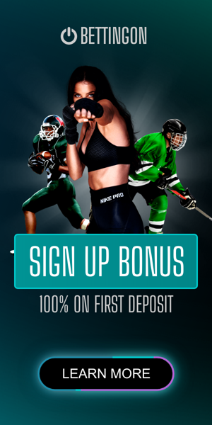Szablon reklamy banerowej — Sing Up Bonus 100% On First Deposit — Sports Betting