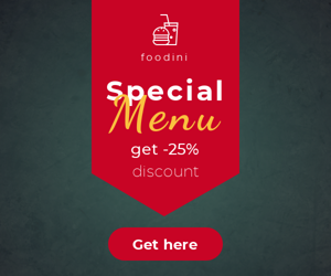 Special Menu — Get -25% Discount