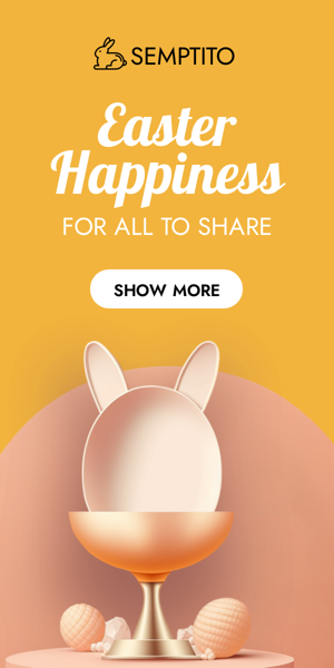 Szablon reklamy banerowej — Easter Happiness For All To Share — Easter Rabbit