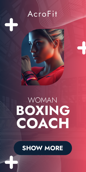 Banner ad template — Woman Boxing Coach — Sport