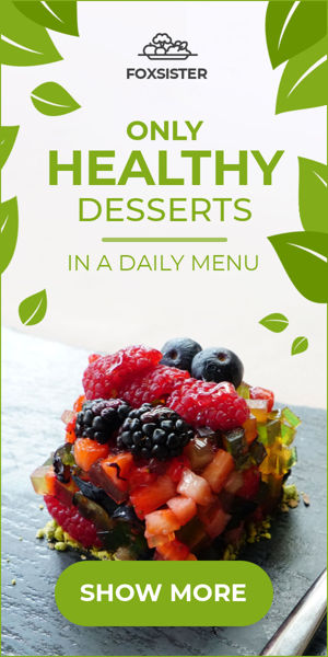 Шаблон рекламного банера — Only Healthy Desserts — In A Daily Menu