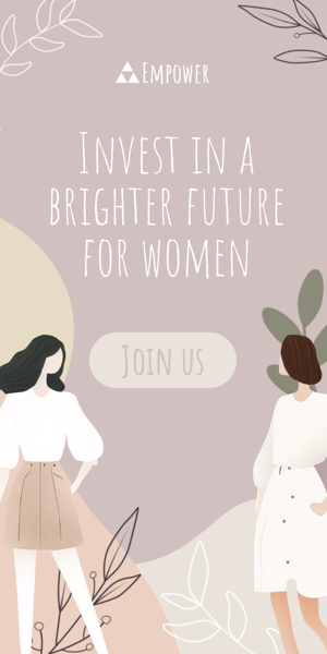 Banner ad template — Invest In A Brighter Future For Women — Women's Day