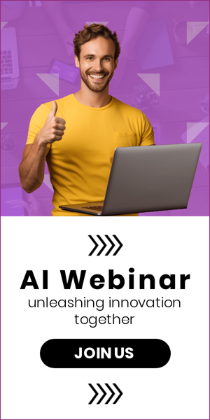 Banner ad template — AI Webinar — Unleashing Innovation Together