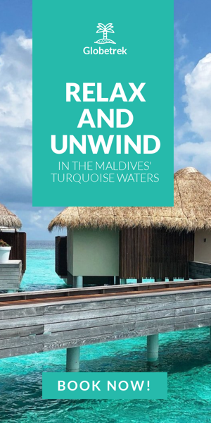 Шаблон рекламного банера — Relax And Unwind — In The Maldives' Turquoise Waters