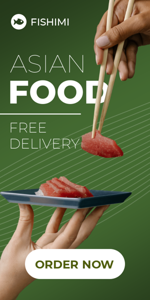 Szablon reklamy banerowej — Asian Food — Free Delivery