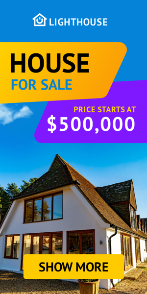 Banner ad template — Home For Sale — Price Starts At $500000