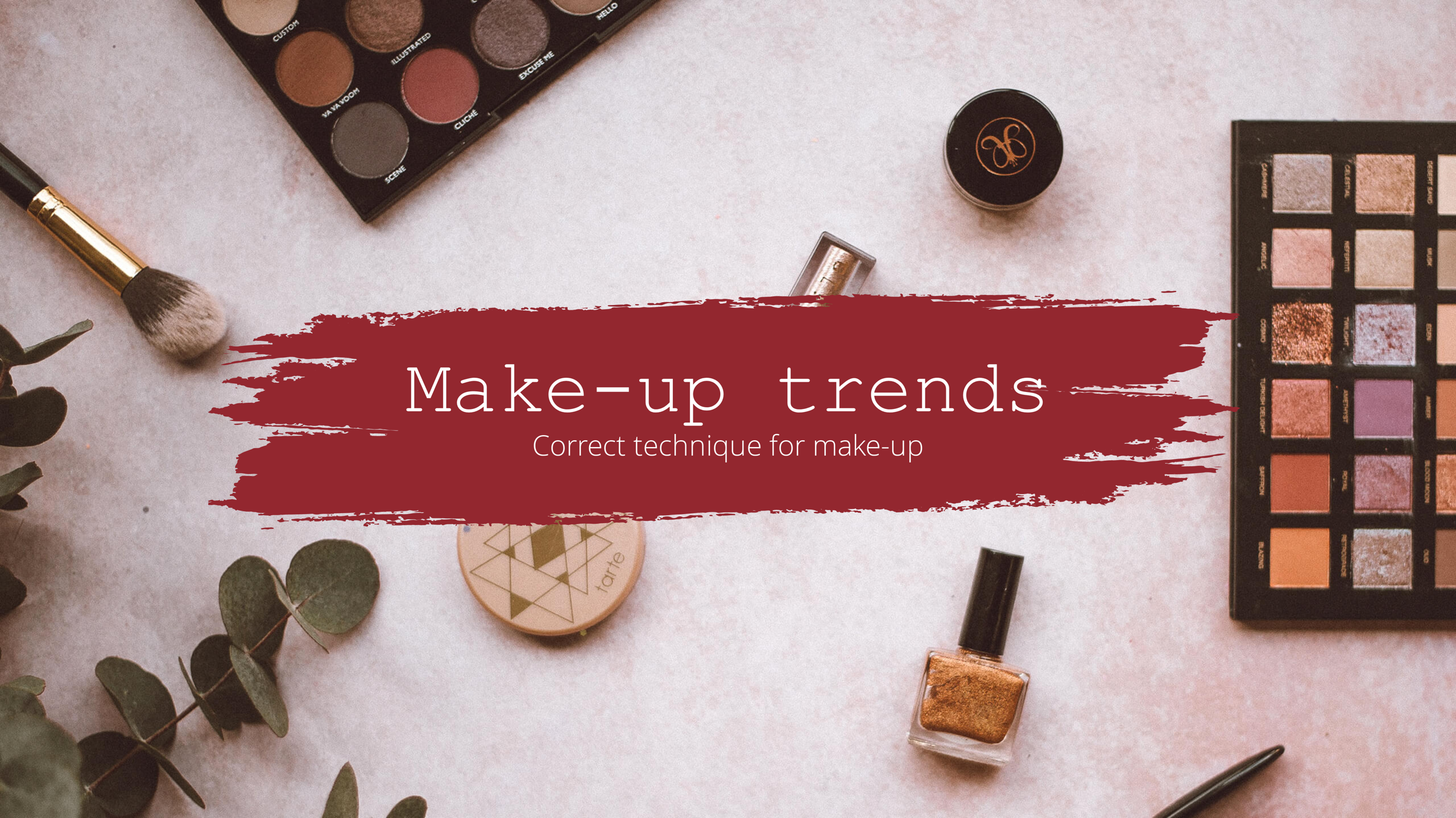 Szablon reklamy banerowej — Make-up-Trends — Richtige Technik für Make-up