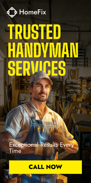 Szablon reklamy banerowej — Zaufane usługi majsterkowania — wyjątkowy rezultat za każdym razem