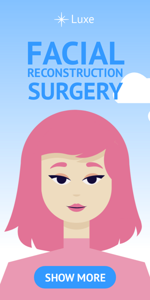 Szablon reklamy banerowej — Facial Reconstruction Surgery — Plastic Surgeon