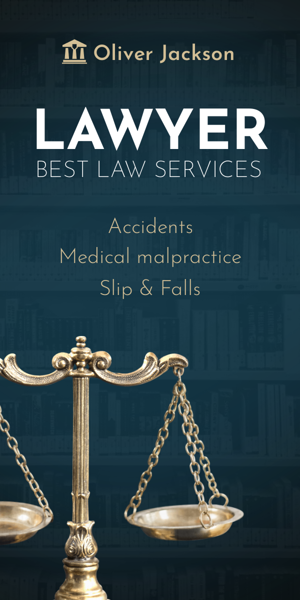 Banner ad template — Lawyer Best Law Services — Accidents, Medical Malpractice, Slip & Falls