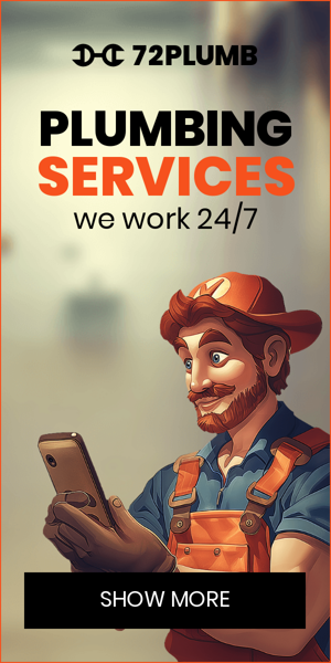 Szablon reklamy banerowej — Plumbing Services — We Work 24/7